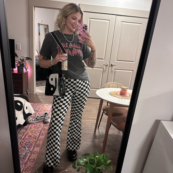 Queen of Everything Checkered Flare Pants - Picture 1 of 2